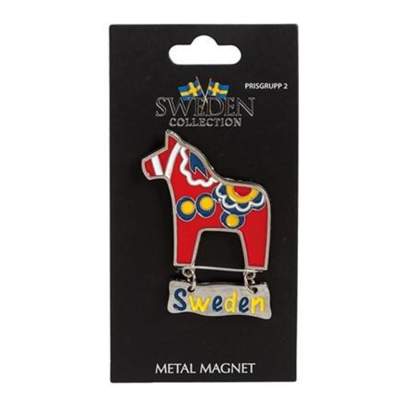 Sverige Souvenir Metall Magnet, Dalahäst