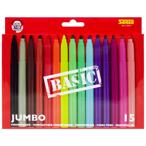 Sense Fibre kynät Basic Jumbo 15-Pack