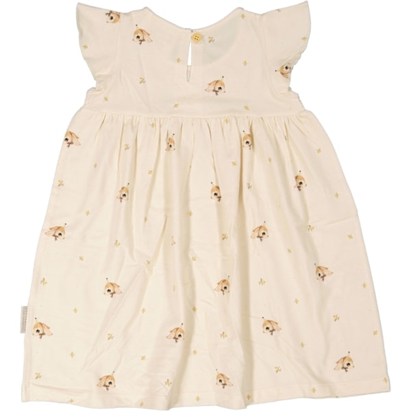 Bambuskjole med flæse Langt øre Beige 86/92 - Geggamoja Multicolor