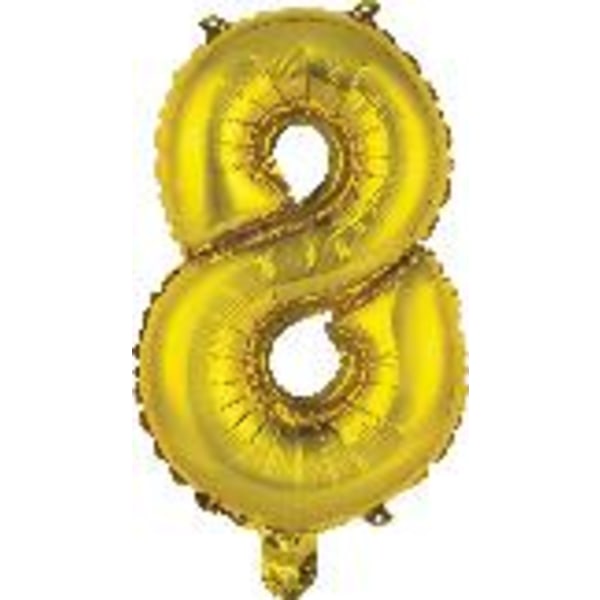 Gaggs folieballon nummer ballon nummer 8, 86 cm, guld