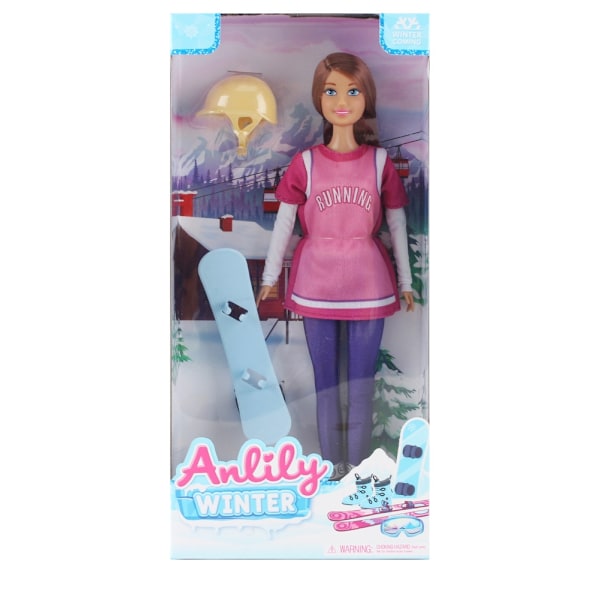 Anlily Dukke med Snowboard