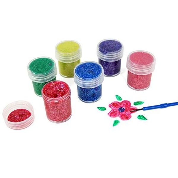 Sense Glitter Paint 6-Pack med pensel