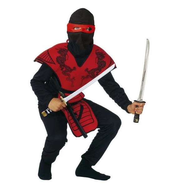 Utklädning Ninja Röd Stolkek 140