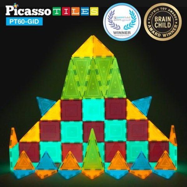 Picasso-Tiles 60 kpl Glow in the Dark