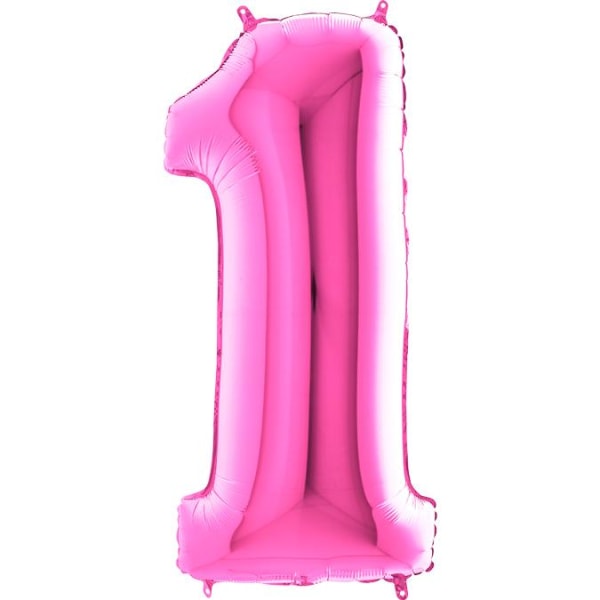 Large Number Ballon i Folie 1, Pink