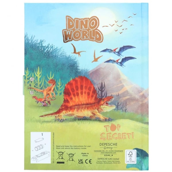 Dino World Diary med kode og lyd