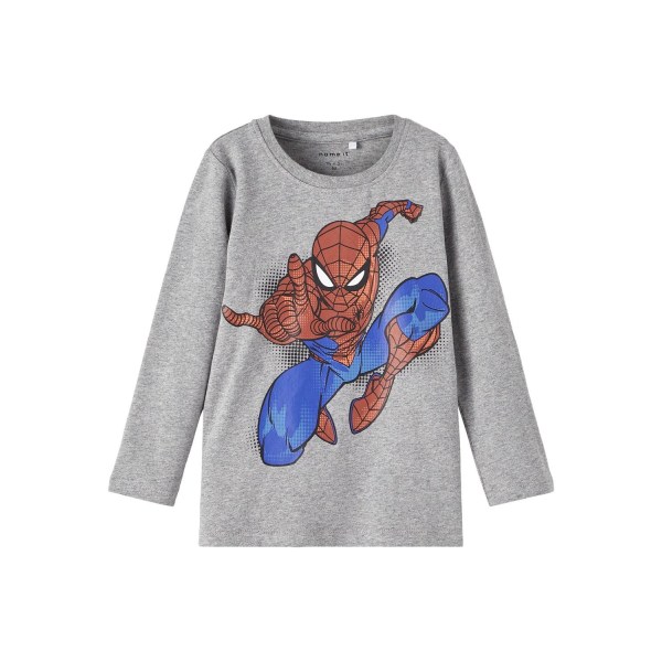 Name it langærmet top, Spiderman, størrelse 86 Multicolor