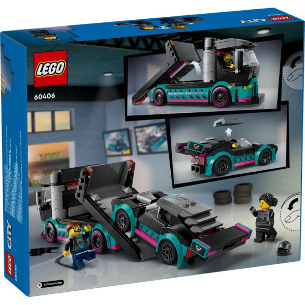 LEGO City 60406 racerbil og biltransport