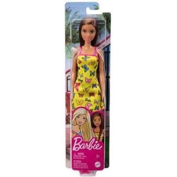 Barbie Fashionistas -nukke, keltainen mekko Multicolor