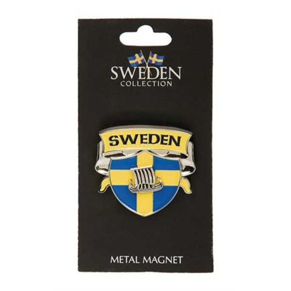 Sweden Souvenir Spinner Magnet, Skjold med vikingebåd