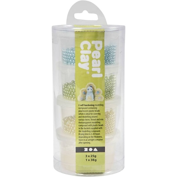 Pearl Clay®, Farvemix, Lyseblå/Creme/Lysegrøn - Creative Company