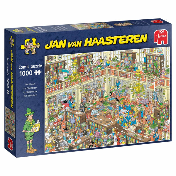 Jan van Haasteren bibliotek, puslespil 1000 brikker