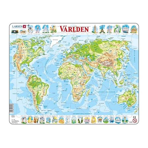 Map Puzzle, The World - Larsen