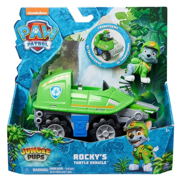 Paw Patrol Jungle -aiheiset ajoneuvot Rocky's Turtle
