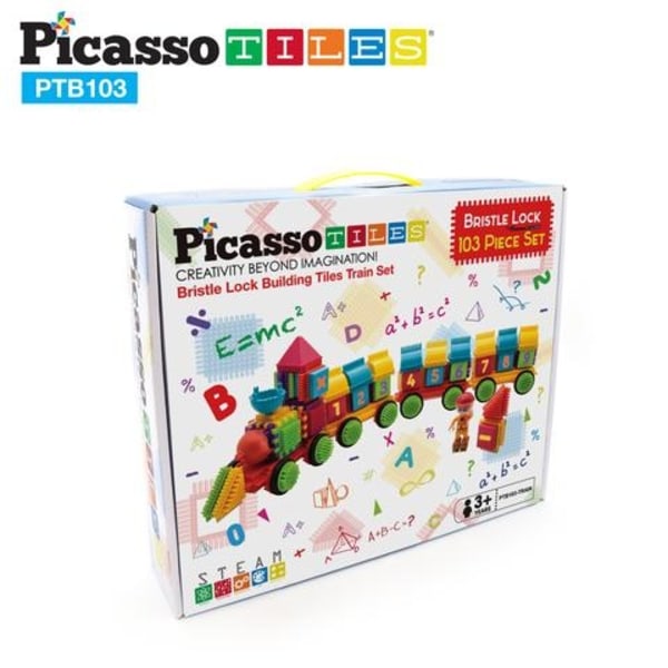 Picasso-Tiles Bristle Blocks 103 Bitar, Tåg multifärg