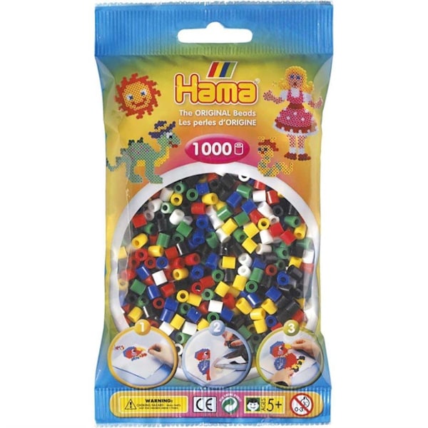 Hama Pärlor Midi 1000 st, Mix 66