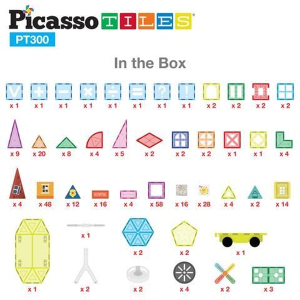 Picasso-Tiles 300 bitar Natur