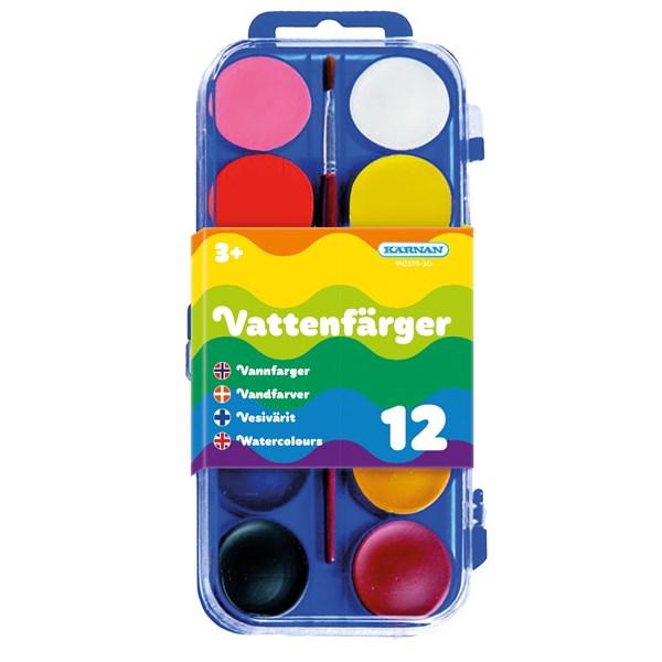 Vattenfärger 12 Färger - Kärnan