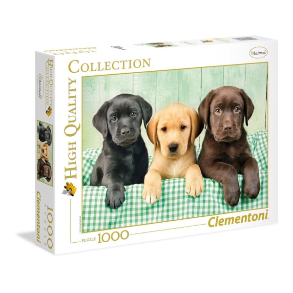 Clementoni højkvalitets samling puslespil 3 labradorer, 1000 bri