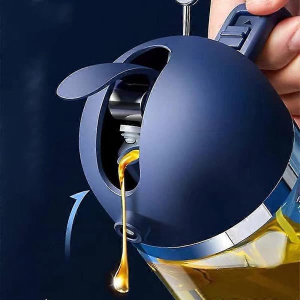 500 ml oliesprøjte 2 i 1 oliedispenser oliesprayflaske til madlavning[ls] Blue