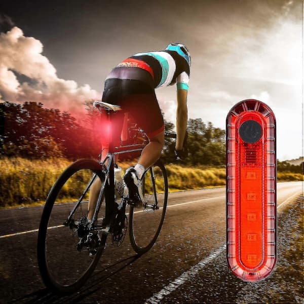 Sykkelbaklys USB oppladbart LED 2-pakning, lyst sykkelbaklys for sykkelsikkerhet [ls]