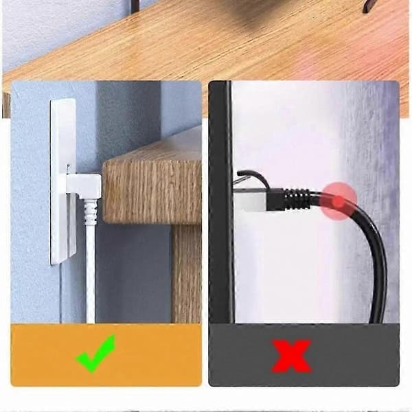 15 cm Cat7 Ethernet forlængerkabel 10 Gbps RJ45 han til hun 90° retvinklet adapter til pc bærbar computer Black