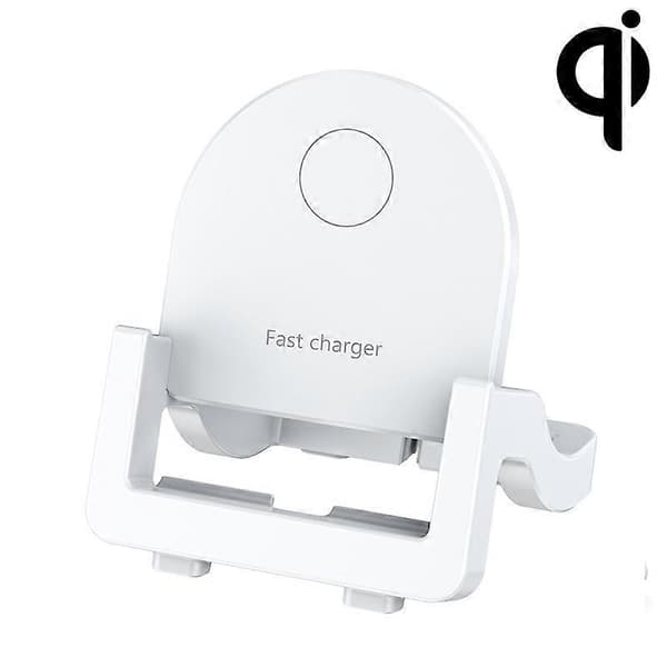 KH-18 15W Vertikal Trådløs Hurtiglader med Telefonholder White