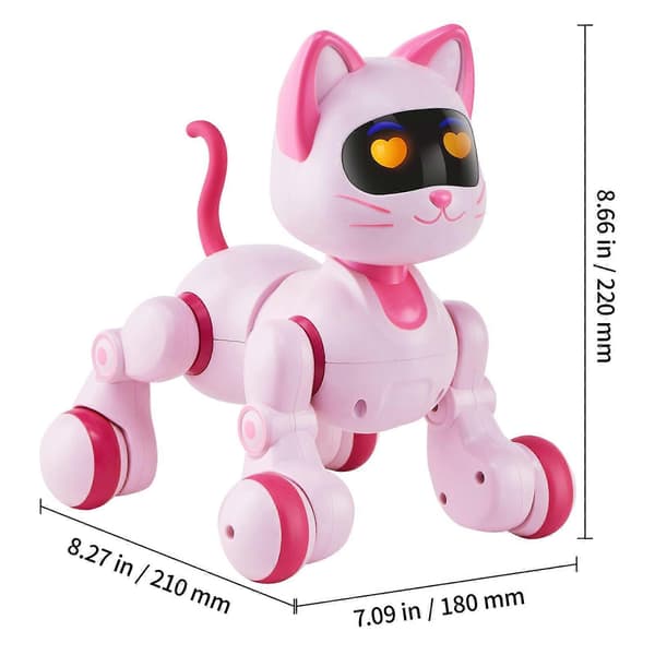 Fjernbetjent Robot Kat Legetøj, RC Kat Programmerbar Smart Interaktiv Robot Kæledyr til Børn med Touchkontrol—ls