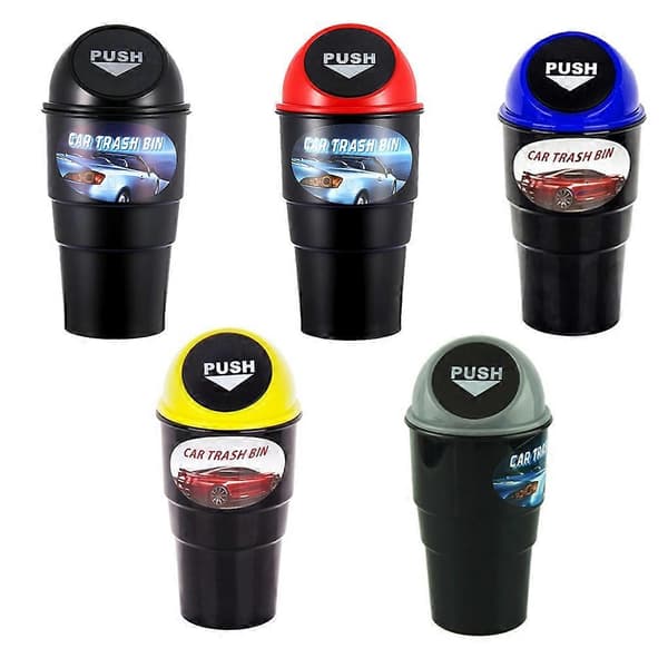 Bil Søppel Mini Avfallsbeholder Organizer Holder Bilinteriør Tilbehør—ls red