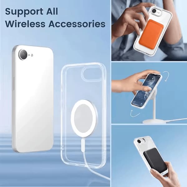 iPhone 17e Kuori Magsafe Iskunkestävä Suoja - Läpinäkyvä