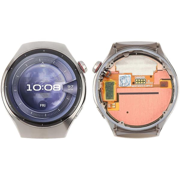 Til Huawei Watch 5 46mm KOMPATIBEL LCD-skærm Digitizer Fuld samling med ramme Silver