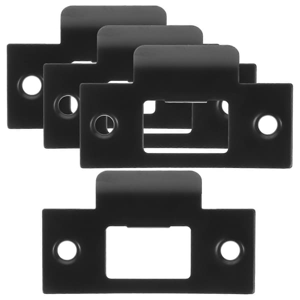 4 kpl Deadbolt-vastalevyjä, lukon vastalevyjä, oven vahvikelevyjä Black