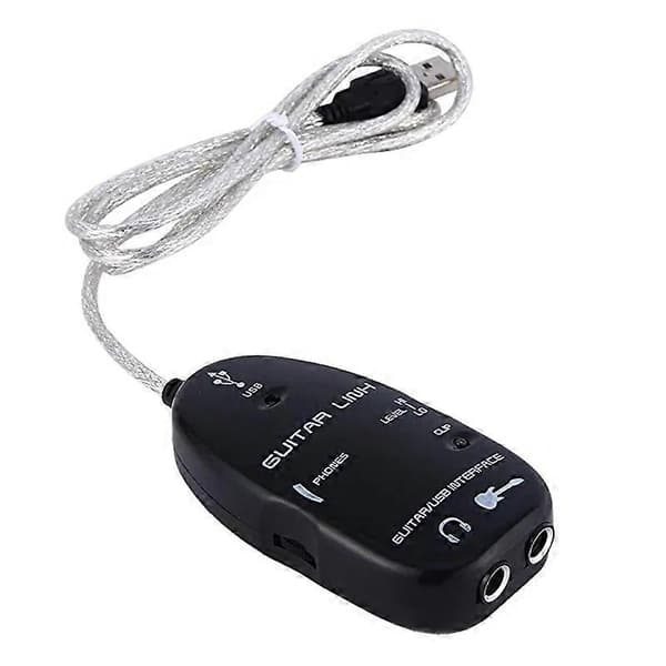 USB-gränssnitt Gitarrlänk Kabel PC / MAC Inspelning White