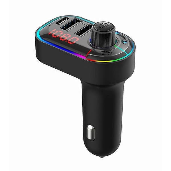 C12 Multifunktionell billaddare med dubbla USB-portar, Bluetooth FM-sändare med stämningsbelysning Not Specified