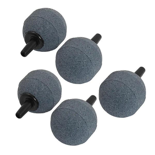 5 stk. akvarium boblemaskine luftsten 25 mm diameter grå