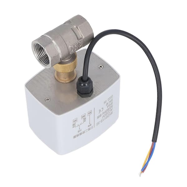 Motoriseret kugleventil 3-leder 2-styring Støjfri rustfri stålkrop DN20 Elektrisk kugleventil 3/4in AC220V