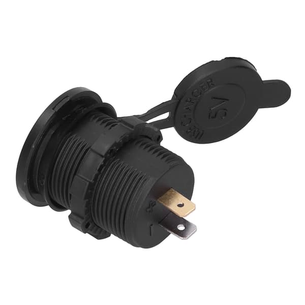 Universal 5V 4.8A Dobbelt USB Bil Motorcykel Båd Oplader Stik Touch Panel Tænd Sluk Støvdæksel Rød LED