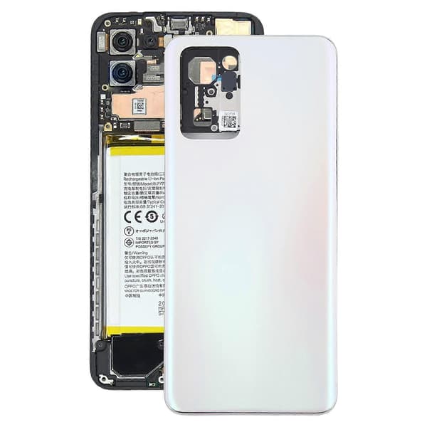 For OPPO Reno7 5G CPH2371 Batteribakdeksel med mellomramme Gold