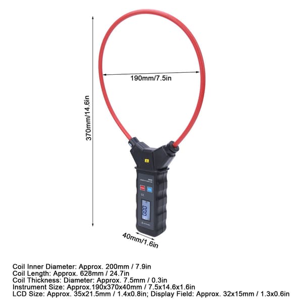 ETCR6900 Monitoiminen joustava virtapihti AC suurvirtapihti