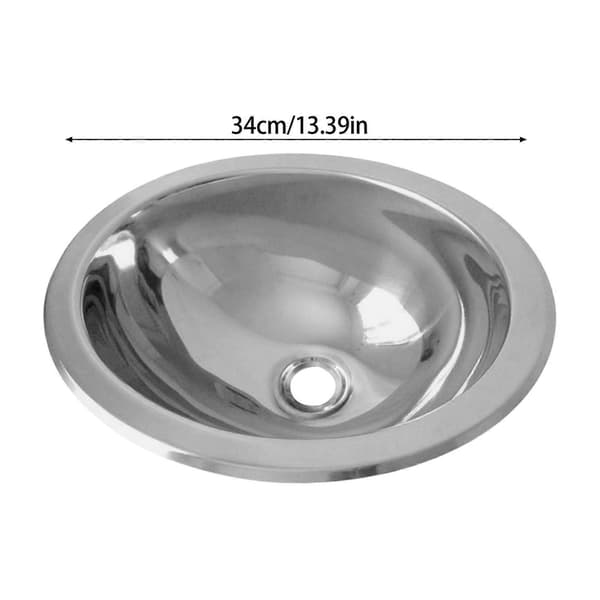 Stille Designs Oval Rustfri Stål Vask Bærbart Tilbehør til Effektiv Brug i Campingvogne, Lystbåde og Små Rum Multicolor