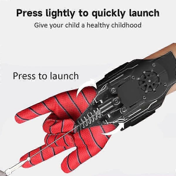 Spiderman Web Shooter Launcher Snor Legetøj Elektrisk Rulle Ind Spider Web Shooters Børn Spider Silk Handsker Rollespil Legetøj—ls Black