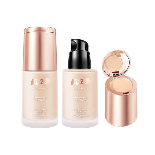 Novo 2-i-1 Flydende Foundation + Concealer Lysner Huden—ls C