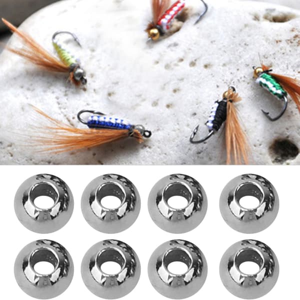 25 stk 2,8 mm mørk nikkel wolframlegering rund nymfehode fluebindingsperler fiskeutstyr