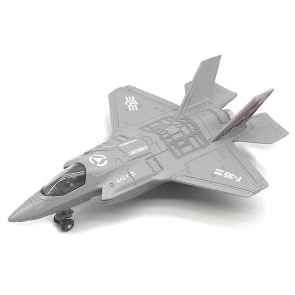 22CM Amerikansk F35 Alloy Fighter Simulation Flymodel Legetøjsbil[ls] light blue