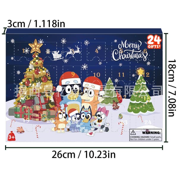 2025 Ny Bluey Blind Box Julekalender Jule Blind Box 24 Dagers Nedtelling Overraskelsesboks