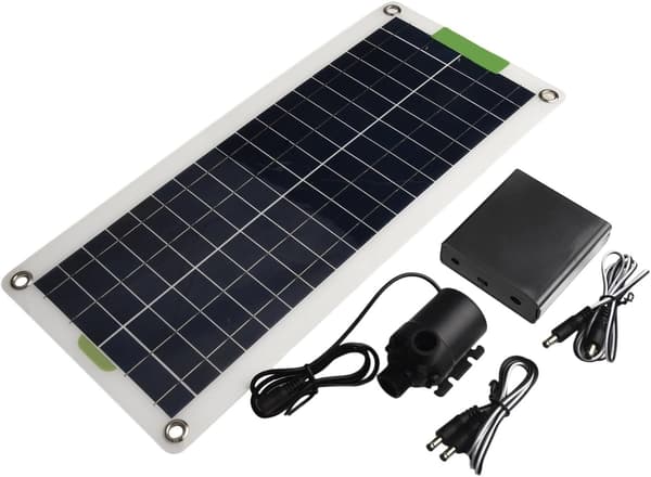 DC-pumpe til springvandsdam og udendørsfunktioner 12V solvandskit med 50W panel til 800L/H flow—ls