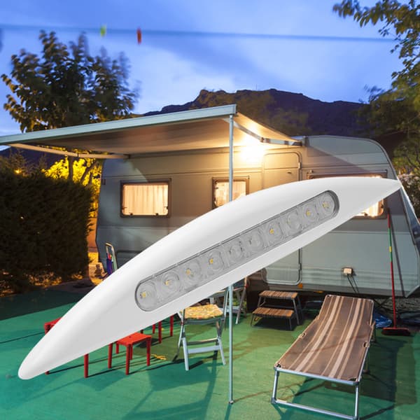 12V 5W Bil LED Vanntett Utendørs Veranda Markiselampe Gult Lys Hvit