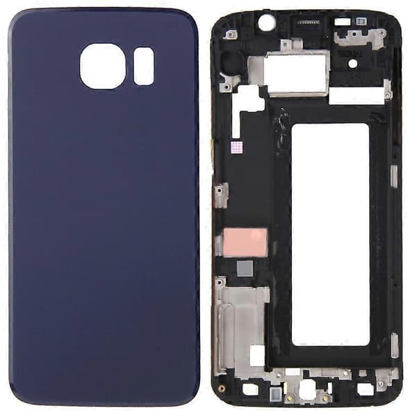 For Galaxy S6 Edge / G925 komplett deksel Blue