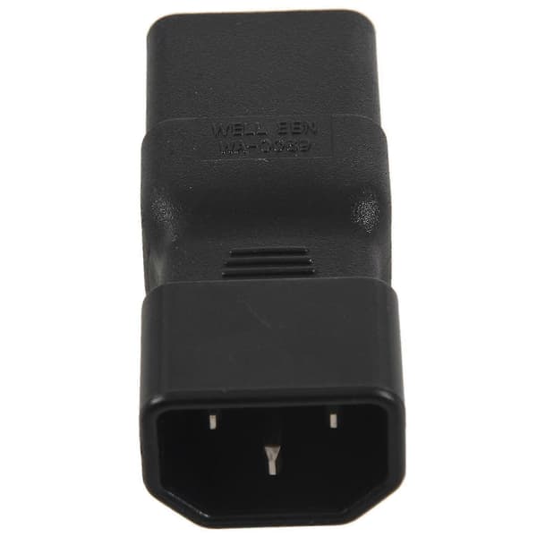 IEC C19 til C14-kontakt hann til hunn PDU UPS strømadapter black