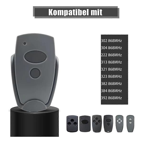 3 stk. garasjeportfjernkontroll 868,3 MHz for D302-868 D304-868 D384-868 D321-868 D323-868